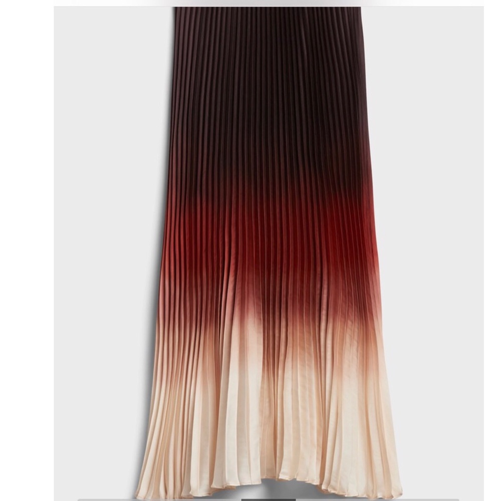 SOLD SOLD SOLD NWT Banana Republic Archive Ombre Silk Pleated Midi Skirt XSP - Picture 5 of 16